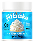 FitBake Cream Cheese Frosting  Keto Frosting for Low Carb Desserts  Sugar Free Cream Cheese Keto Icing  0g Net Carbs Per Serving  Gluten Free  Naturally Sweetened Low Carb Food Keto Friendly 8oz