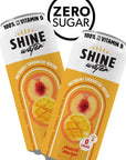 ShineWater Vitamin D Hydration Electrolyte Drink Peach Mango 12 Pack Sugar Free Naturally Flavored Water Magnesium Zinc Vitamin B12 Folic Acid Plant Based Antioxidants Low Calorie