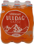 Uludag Legendary Orange Flavored Carbonated Soft Drink  Portakal Efsane Gazoz  6 Pack 84 oz  250 ml