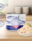 Dependable Food White Albacore Tuna in Water  Bulk 665 oz Can Wild Caught Dolphin Safe Low Mercury  Kosher Certified