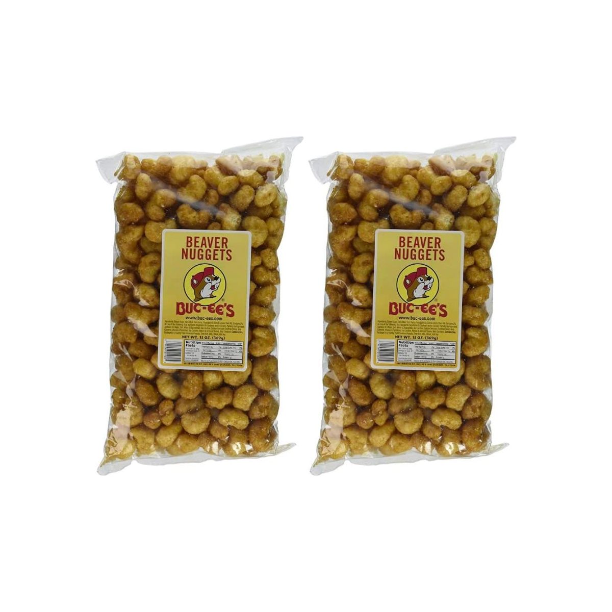 Bucees Beaver Nuggets GlutenFree Sweet Corn Puff Snacks Bundle Pack of 2 26 Ounces Total