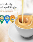 Coffee Creamer Singles Variety Pack Packaged by Doomi Plus Doomi Wooden Stirrers International Delight Creamer Singles Set Delight Mini Coffee Creamer Assortment 96 Pack Coffee Creamer Singles for Home Office Coffee Bar Gift