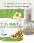 Skyland Kitchen Organic Peeled Tigernuts 16oz bag Natural NonGMO and GlutenFree Raw Snack Paleo Keto and Vegan Friendly 16oz