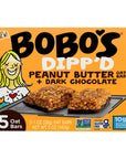 Bobo's Dipp’d Bars (30 ct Case) (Peanut Butter + Dark Chocolate)