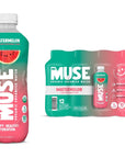 My Muse Organic Enhanced Flavored Water Watermelon 169oz Bottle 12 Pack Zero Sugar Added With Zinc Vitamin A  E Elderberry Immunity Support Low Calories Healthy Keto Friendly