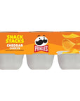 Pringles Potato Crisps Chips, Lunch Snacks, Office and Kids Snacks, Snack Stacks, Cheddar Cheese, 8.8oz Tray (12 Cups)