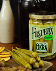 Fosters Pickled Okra  32oz  2 pack  Traditional Pickled Vegetables Recipe perfected over 30 years  GlutenFree Okra Pickles  NO Preservatives Pickle Okra