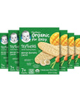 Gerber Snacks for Baby Teethers, Organic Gentle Teething Wafers, Mango Banana Carrot, 1.7 Ounce (Pack of 6)