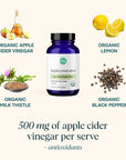 Ora Organic Apple Cider Vinegar Pills - ACV Metabolism Booster, Detox Cleanse, Weight Management - Organic Apple Flavor, 1 Month Supply, 60 Vegan Tablets