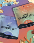 Mushroom Overnight Oats 6 servings  Blueberry  Apple Cinnamon Flavored Organic Oatmeal Variety Pack made with Premium Grade Mushrooms  Lions Mane Turkey Tail Chaga Cordyceps