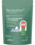 REVOLUTION TEA Southern Mint THE ORIGINAL  Oregon Spearmint  Peppermint  Premium Full Leaf Tea  Biodegradable Infuser Tea Bags  Herbal Tea  Naturally Caffeine Free  50 Bags