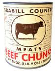 Grabill Country Meats Canned Beef Chunks Favorite Amish Food 25 Oz Pack of 6