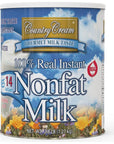 Country Cream 100 Real Instant Nonfat Powdered Milk 28 Lb Pack of 1  Dry Milk powder for Baking  Coffee  Substitute For Liquid Milk 10 Can