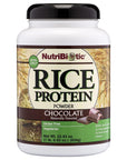 NutriBiotic Chocolate Rice Protein, 1 lb. 6.9 oz | Low Carb, Vegetarian & Keto-Friendly Raw Protein Powder | Grown & Processed without Chemicals, GMOs or Gluten | Easy to Digest & Nutrient-Rich