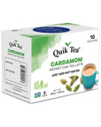 QuikTea Cardamom Instant Chai Tea Latte  10 Count Single Box  Superfood Antioxidant Digestion Tea