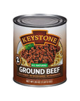 Keystone All Natural Ground Beef 28 Ounce Long Term Emergency Survival Food Canned Meat  Fully Cooked Ready to Eat  Gluten Free Family Pack of 6