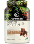 PlantFusion Complete Vegan Protein Powder - Plant Based With BCAAs, Digestive Enzymes and Pea Protein - Keto, Gluten Free, Soy Free, Non-Dairy, No Sugar, Non-GMO - Chocolate 2 lb