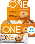 ONE Protein Bars, Maple Glazed Doughnut, Gluten-Free Protein Bar with 20g Protein and only 1g Sugar, Snacking for High Protein Diets, 2.12 Ounce (12 Pack)