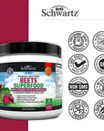 Beet Root Powder - Beets Superfood Supplement with Vitamin C Plus Organic Antioxidant Rich Red Fruits and Vegetables - Boosts Stamina and Natural Energy Levels - 30 Servings - Packaging May Vary