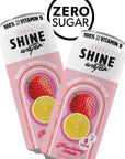 ShineWater Vitamin D Hydration Electrolyte Drink Strawberry Lemon 12 Pack Sugar Free Naturally Flavored Water Magnesium Zinc Vitamin B12 Folic Acid Plant Based Antioxidants Low Calorie