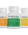 TrioXL - 3 Powerful Supplements That Promote a Strong Immune System, Includes TumericXL, VitaminXL D3 & ProbioticXL, Gluten-Free Immune Booster, 3-30 Count