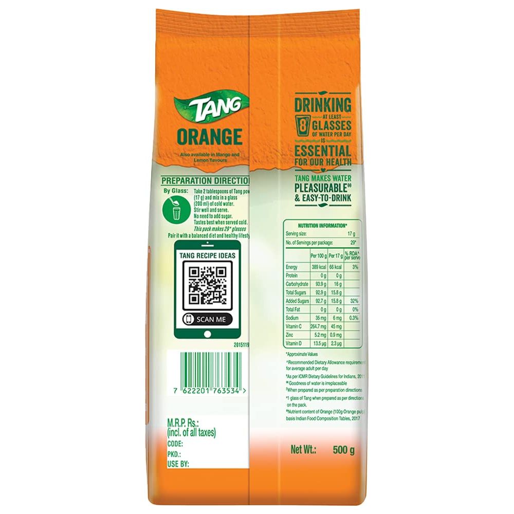 Tang Orange Instant Drink Mix 500G Pouch