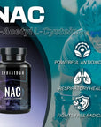 Leviathan Nutrition NAC Supplement N-Acetyl Cysteine for Lung, Liver, Immune Support - Potent Antioxidant Support to Boost Glutathione Levels 600mg, 120 Capsules