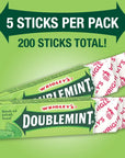 WRIGLEY'S DOUBLEMINT Gum, 5 stick pack (40 Packs)