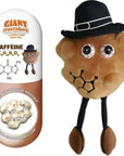 GIANTmicrobes Caffeine Plush Learn about Science Coffee and Tea History with this Memorable Gift for Friends Scientists Coffee Lovers Tea Drinkers Healthcare professionals Teachers and Students