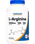 Nutricost L-Arginine 1000mg, Amino Acid Tablets (150 Tablets)