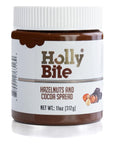 HollyBite Hazelnut  Cocoa Spread Vegan No Sugar or Oil Added High Fiber Keto Friendly  High Protein Gluten Free Healthy Fat Real Ingredients  110Z  Made in USA