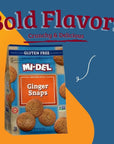 KAME MIDEL Gluten Free Ginger Snaps  Crunchy Ginger Cookies with Real Ginger  Old Fashioned Swedish Ginger Snaps  NonGMO Certified 0g Trans Fat Healthy Cookies  8oz Pack of 2