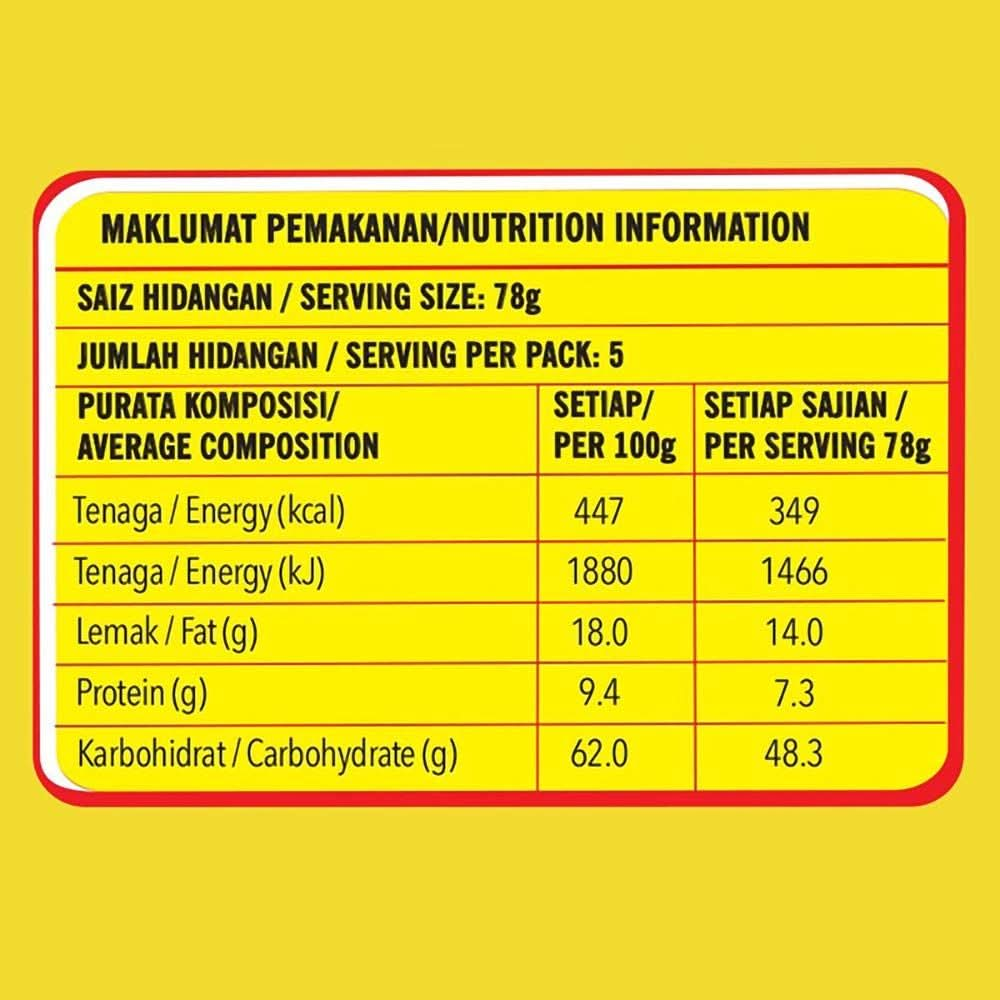 Maggi Nestle Malaysia 2 Minute Instant Noodles Asam Laksa 5 Packs x 79g Asam Laksa Mee Chili Curry Kari Soup