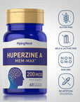 Huperzine A 200mcg | 60 Capsules | Non-GMO, Gluten Free Supplement | by Piping Rock