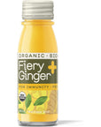 Greenhouse Juice Organic Fiery Ginger Wellness Shots 3Count 60ml Glass Bottles  Vegan  GlutenFree