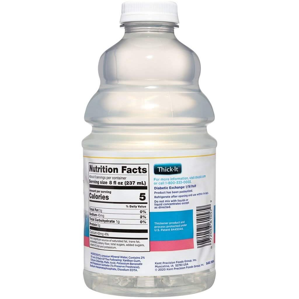 ThickIt Clear Advantage Thickened Water  Nectar Consistency 46 oz Bottle Pack of 4