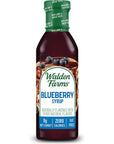 Walden Farms Blueberry Sugar Free Syrup for Pancakes Waffles French Toast and Fresh Pastries 0g Net Carbs Calories Fat or Gluten Kosher Certified 12 oz Bottle