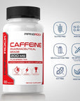 Caffeine Pills 200mg | 100 Tablets | with Green Tea Extract | Non-GMO, Gluten Free Supplement | by Piping Rock