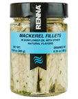 Mackerel Fillets in Oil Wild Caught Skinless Bonless 1058 oz Gourmet ready to eat Mackerel appetizer Keto Snacks Full of Vitamins Low in Mercury Kosher NonGMO Product of Italy Renna