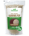 HerbaZest Kaniwa Pop Organic  7oz  USDA Certified Vegan  Gluten Free Superfood  Wholesome Addition to Yogurt  Cereal Granola  Muesli Salads  Desserts