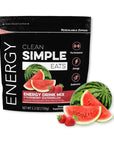 Clean Simple Eats Strawberry Watermelon Energy Drink Mix with 100mg Caffeine 30 Servings