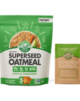 Manitoba Harvest Superseed Instant Oatmeal  10g Protein 4g Fiber  8g Omega 3 and 6 per Serving from Hemp Hearts Whole Grain Rolled Oats  Flax Seed  Apple  Cinnamon Pack of 6 30 Oatmeal Packets Total