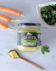 Clarified GHEE Butter Unsalted,natural BASIL flavor, Kosher, Keto Friendly, gluten free, glass jar x 6,17 oz, tastes amazing, rich flavor, 100% natural, KARAVANSAY Alimentos Naturales,