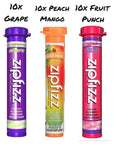 Zipfizz Energy Drink Mix Electrolyte Hydration Powder with B12 Antioxidants Electrolytes and Multi Vitamin Variety Pack  Fruit Punch Grape and Peach Mango Pack of 30