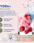 Vitapod Hydra Cotton Candy Healthy Hydration Mix  30 Pods  Electrolytes Antioxidants Vitamin C A D E  Water Enhancer and Beverage Mix Packet