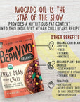 BeanVIVO Pack of 3 Organics Plant based Protein Three Bean Vegan Chili  Good Source of Fiber  Nutritious  Microwave Meals  GlutenFree Plant Food  10 oz