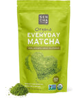 Sencha Eveyrday Natural USDA Organic Matcha Green Tea Powder Rich Antioxidant Revitalizing Body Helathy Gluten Free Product 100 Vegan Diet  12oz Pack of 1