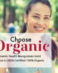 Dynamic Health Mangosteen Gold  Organic Mangosteen 100 Juice  Vegetarian No Gluten or BPA Dietary Supplement  16oz