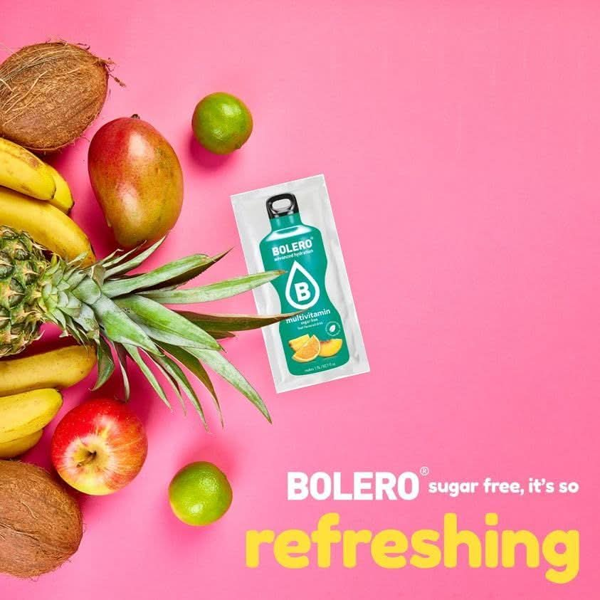 BOLERO  Acai Berry Flavored Sugar Free and Low Calorie Powdered Drink Mix Makes 12 Gallon for Strong Flavor or 1 Gallon for Mild Flavor 12 Large Sachets  Europes Favorite Drink Mix