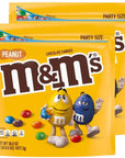 M&M'S Peanut Milk Chocolate Candy, Party Size, 38 oz Bag (Pack of 2)